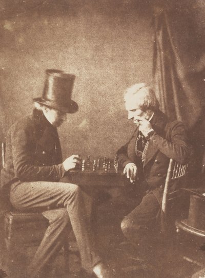 Los jugadores de ajedrez, ca. 1845 de Likely by Antoine François Jean Claudet.