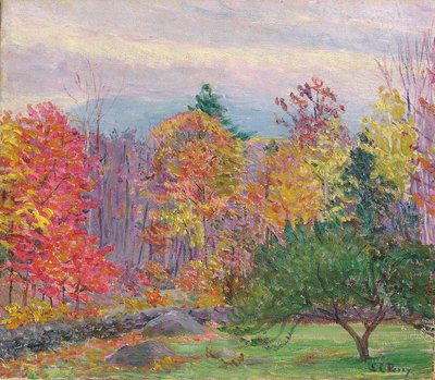 Paisaje en Hancock, New Hampshire, octubre de 1923 de Lilla Cabot Perry
