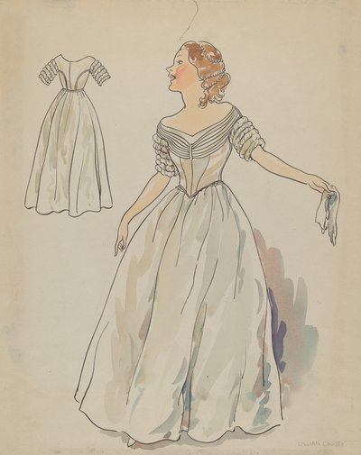 Vestido, c. 1936 de Lillian Causey