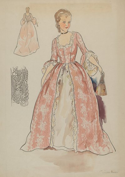 Vestido, c. 1936 de Lillian Causey