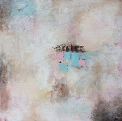 Formas abstractas en rosa y azul de Lillian Christiansson