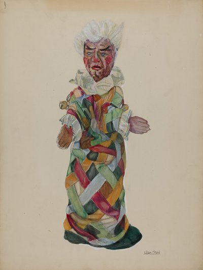 Títere de mano de payaso de Lillian Stahl