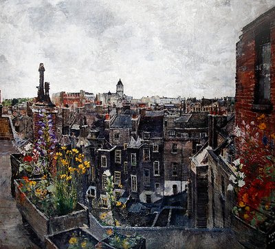 Cielos y Flores de la Ciudad de Londres (Techos de High Holborn) 1930s de Lily Delissa Joseph
