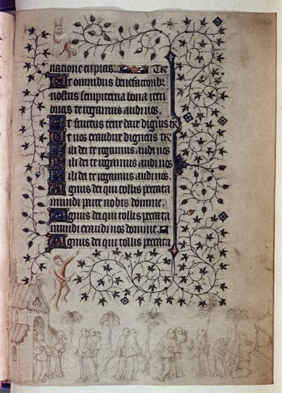 Letanía de un libro de horas: gran procesión en Roma contra la peste de Limbourg Brothers