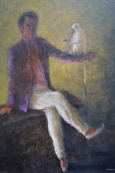 Niño y mono de Lincoln Seligman