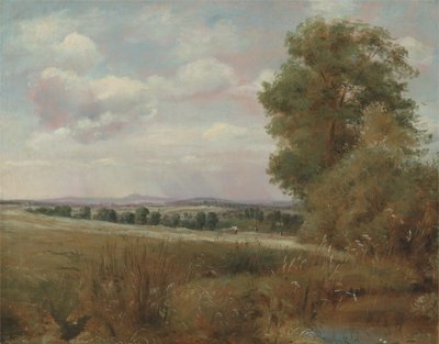 Paisaje en Hampstead con Harrow en la Distancia, c.1849-55 de Lionel Constable
