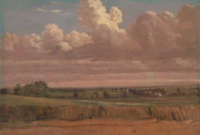Paisaje con campo de trigo, ca. 1850s de Lionel Constable
