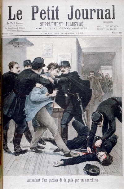 Asesinato de un policía por un anarquista, 1895 de Lionel Noel Royer