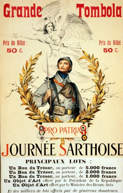 Gran rifa: día sarthoise - cartel, il. por Lionel Royer (1852 -1926) de Lionel Noel Royer