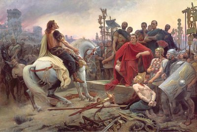 Vercingétorix arroja sus armas a los pies de Julio César, 1899 de Lionel Noel Royer