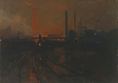 Acería, Cardiff, de noche de Lionel Walden
