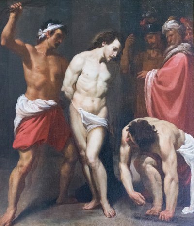 Flagelación de Cristo, Leonello Spada (óleo sobre lienzo) de Lionello Spada