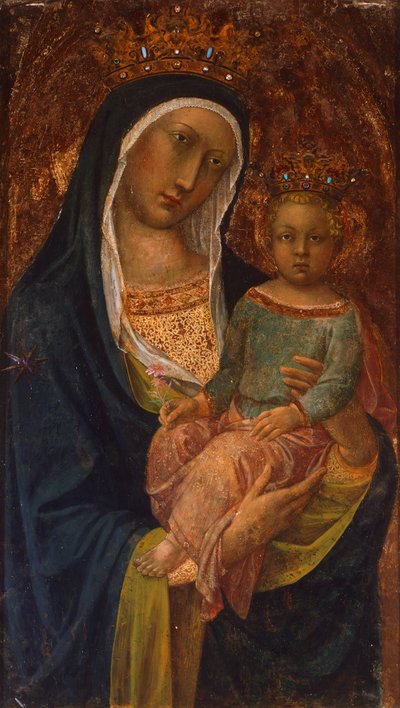 Virgen con el Niño de Lippo Vanni (activo de 1344 a 1375), Iglesia Parroquial de Radicondoli, Siena de Lippo Vanni