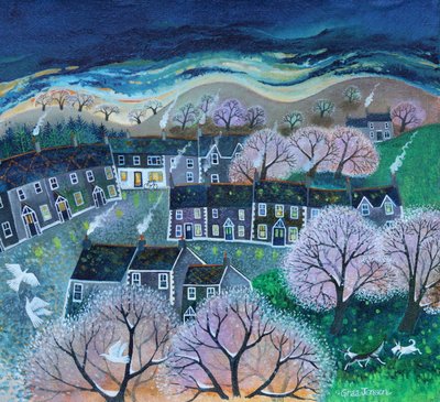 Cold Light of Day, 2022 (acrílicos sobre lino) de Lisa Graa Jensen