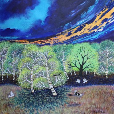 Evening Sky, 2023 (acrílicos sobre lienzo) de Lisa Graa Jensen