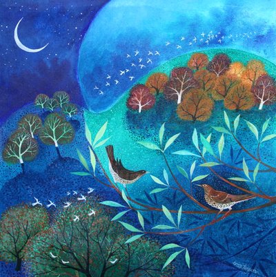 Luz y oscuridad, 2023,(acrílicos sobre gesso) de Lisa Graa Jensen