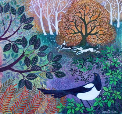 Ojo vigilante, 2021, (acrílicos sobre lino) de Lisa Graa Jensen