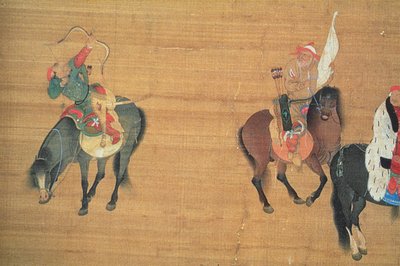 Kublai Khan (1214-94) Cazando (detalle) de Liu Kuan tao