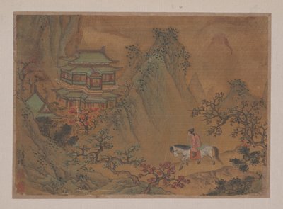 Paisaje con hombre a caballo de Liu Yen
