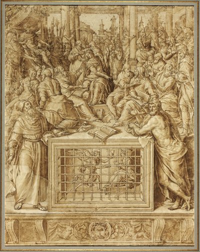 Santa Catalina disputando con los filósofos de Livio Agresti