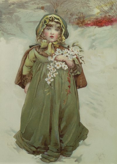 Frontispicio de Christmas Roses, 1880 de Lizzie Mack