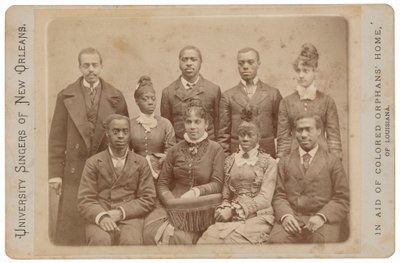 Cantantes universitarios de Nueva Orleans,c. 1879 (foto) de Llewellyn A. Sawyer