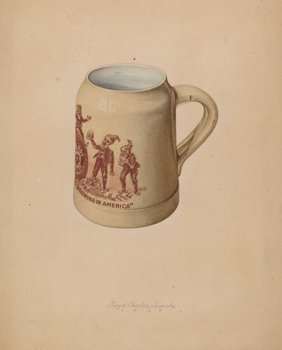 Jarra de gres para cerveza, 1939 de Lloyd Charles Lemcke
