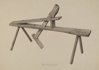 Banco del tallador de madera de Lloyd Charles Lemcke