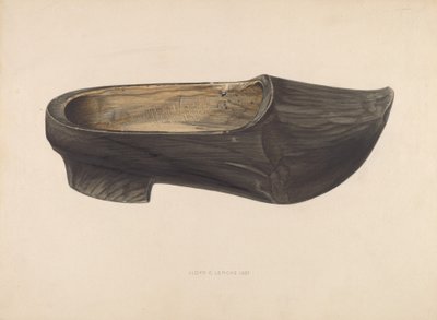 Zapato de madera, 1937 de Lloyd Charles Lemcke