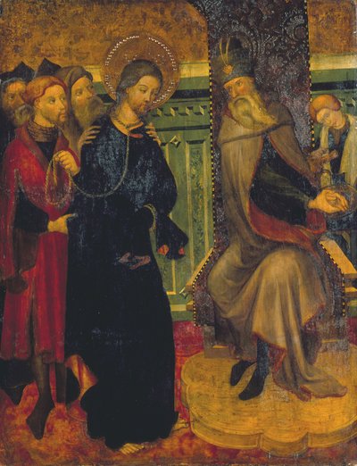 Cristo ante Pilato, c.1420-1425 de Lluís Borrassà
