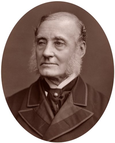 Sir Rutherford Alcock, diplomático británico y presidente de la Sociedad Geográfica Real, 1877 de Lock and Whitfield