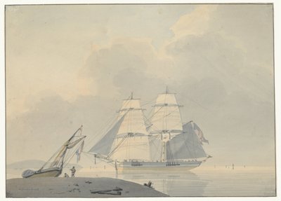Barco de vela en aguas tranquilas de Lodewijk Gilles Haccou