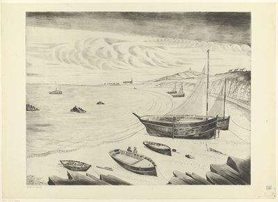 Ocho barcos amarrados en una playa
Les Vaisseux (título original) de Lodewijk Schelfhout (signed by artist)