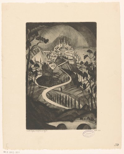 Iceberg La Montagne (título original del objeto) de Lodewijk Schelfhout (signed by artist)