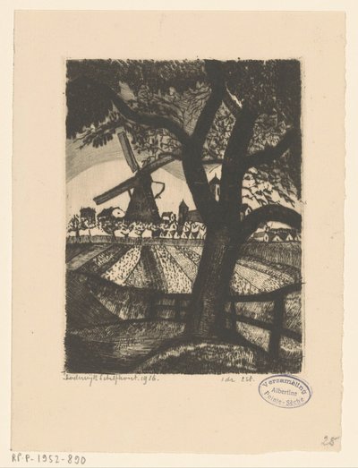 Huerta Le Fruitier (título original) de Lodewijk Schelfhout (signed by artist)