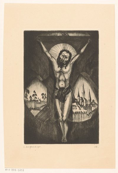 Cristo en la cruz Le Christ I (título original del objeto) de Lodewijk Schelfhout (signed by artist)