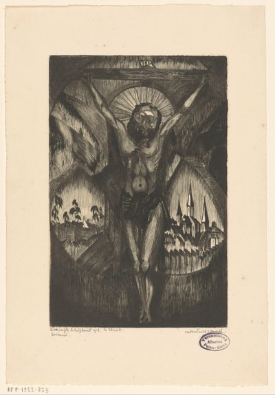 Cristo en la cruz Le Christ I (título original del objeto) de Lodewijk Schelfhout (signed by artist)