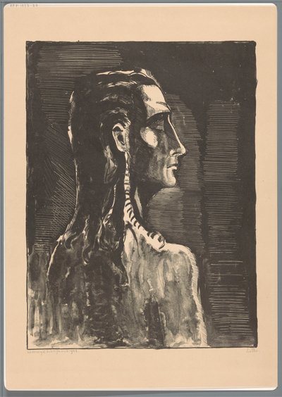 Figura con los ojos cerrados de Lodewijk Schelfhout (signed by artist)