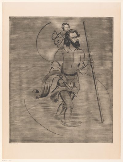San Cristóbal con el Niño Jesús
Saint Christophe (título original) de Lodewijk Schelfhout (signed by artist)