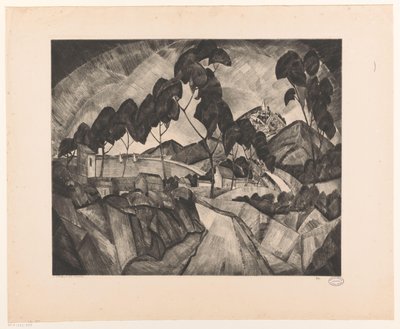 Paisaje montañoso en Provenza La Provence (título original del objeto) de Lodewijk Schelfhout (signed by artist)