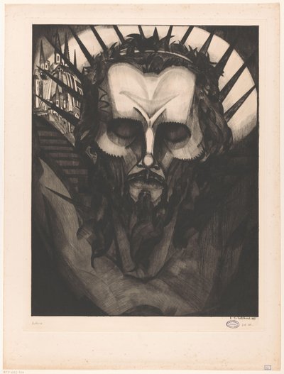 cabeza de cristo Tête de Christ I (título original) de Lodewijk Schelfhout (signed by artist)