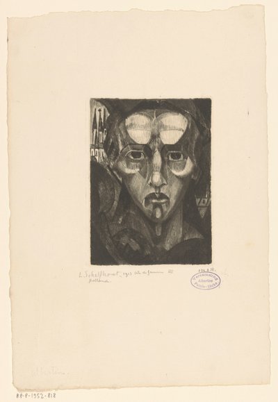 cabeza de mujer Tête de femme III (título original del objeto) de Lodewijk Schelfhout (signed by artist)