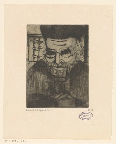 Retrato de G.J. al borde de Lodewijk Schelfhout (signed by artist)