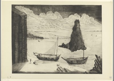 Dos barcos amarrados en una playa
Le Rocher (título original) de Lodewijk Schelfhout (signed by artist)