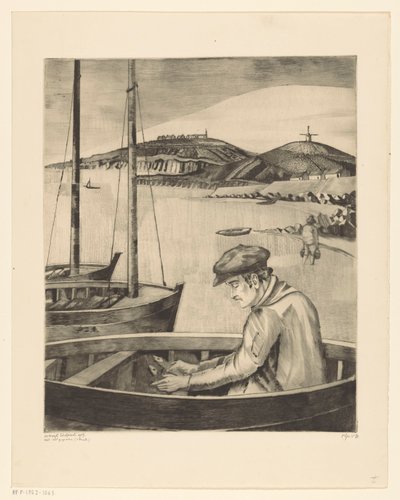 Pescador en un barco amarrado
Le Pêcheur (título original) de Lodewijk Schelfhout (signed by artist)