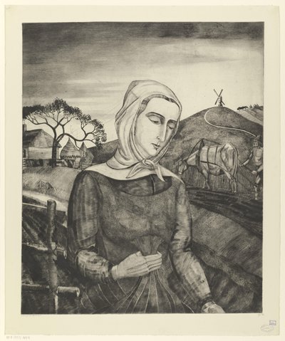 Campesina flamenca en un paisaje de colinas
Jeune fille Flamande (título original) de Lodewijk Schelfhout (signed by artist)