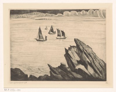 Barcos de vela en la costa bretona
Un soir en Bretagne (título original) de Lodewijk Schelfhout (signed by artist)