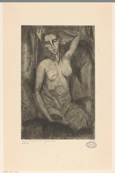 mujer sentada Femme assise (título original del objeto) de Lodewijk Schelfhout (signed by artist)