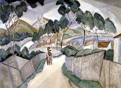 Paisaje cerca de Villeneuve-les-Avignon de Lodewijk Schelfhout