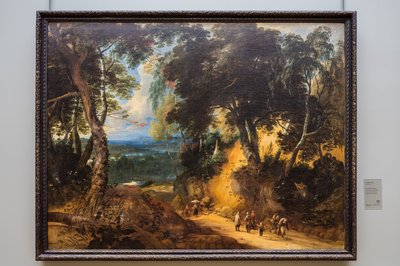 El bosque de Soignes con los vendedores del mercado de Lodewijk de Vadder